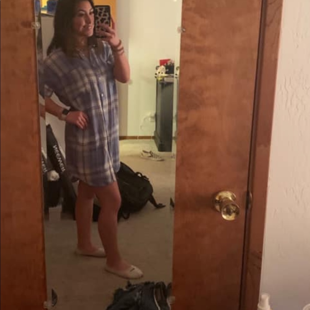 Blue Checkered Dress